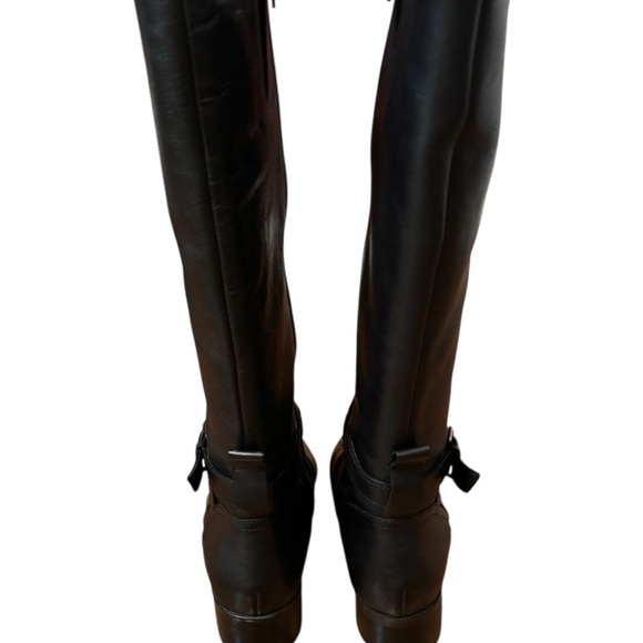 Naturalizer Wide Calf Black Leather Knee-High Boots - Picture 4 of 6